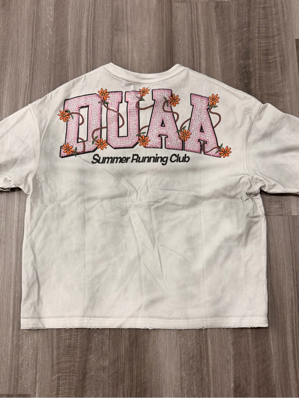Men’s Duaa Graphic Tee - White with Pink & Green - Picture 2 of 2